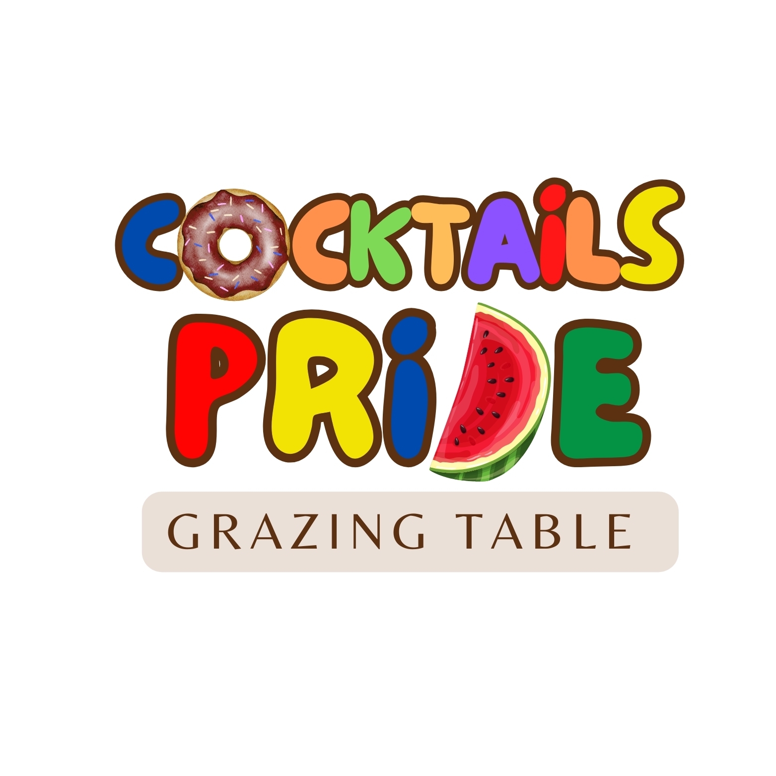 Cocktails Pride Grazing Table Logo